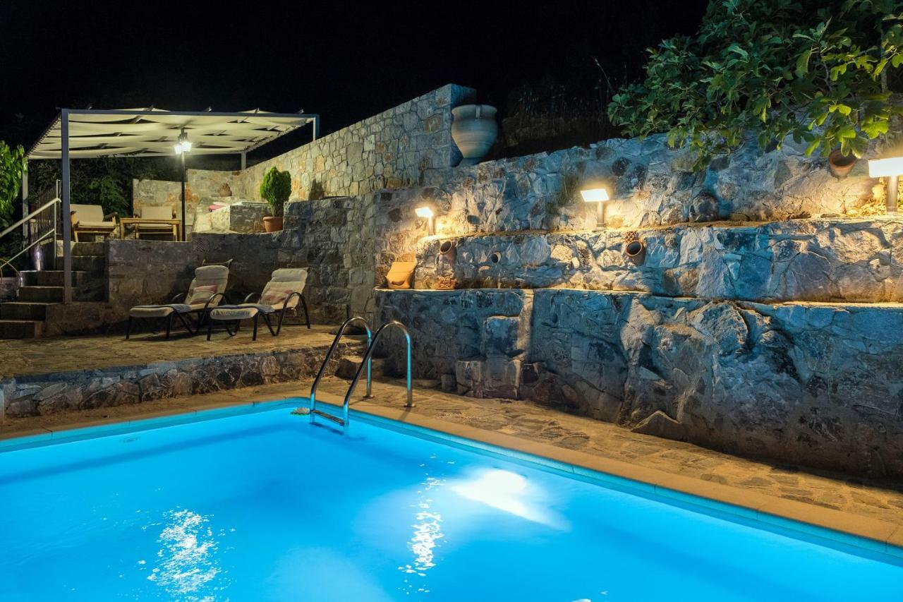 Stone Built Villa Galatia, Poolside & Perfect View Karés Buitenkant foto